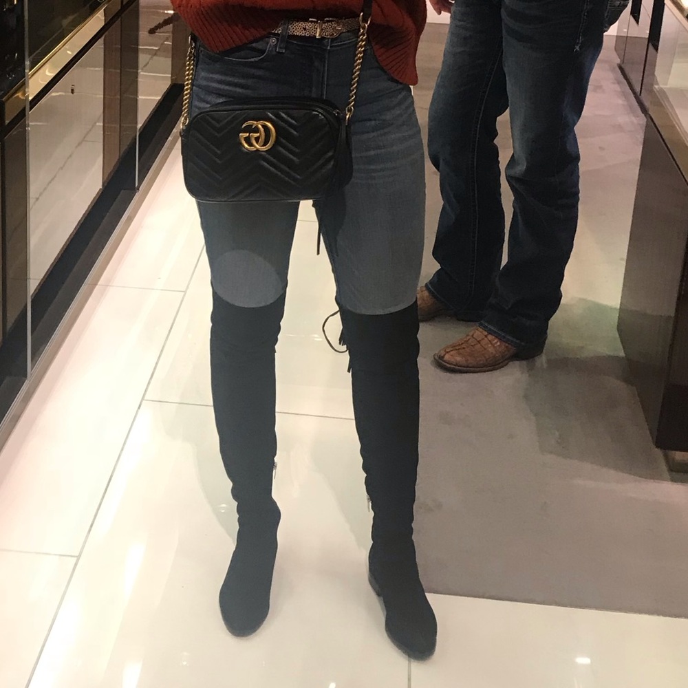 Over the knee boots with tie